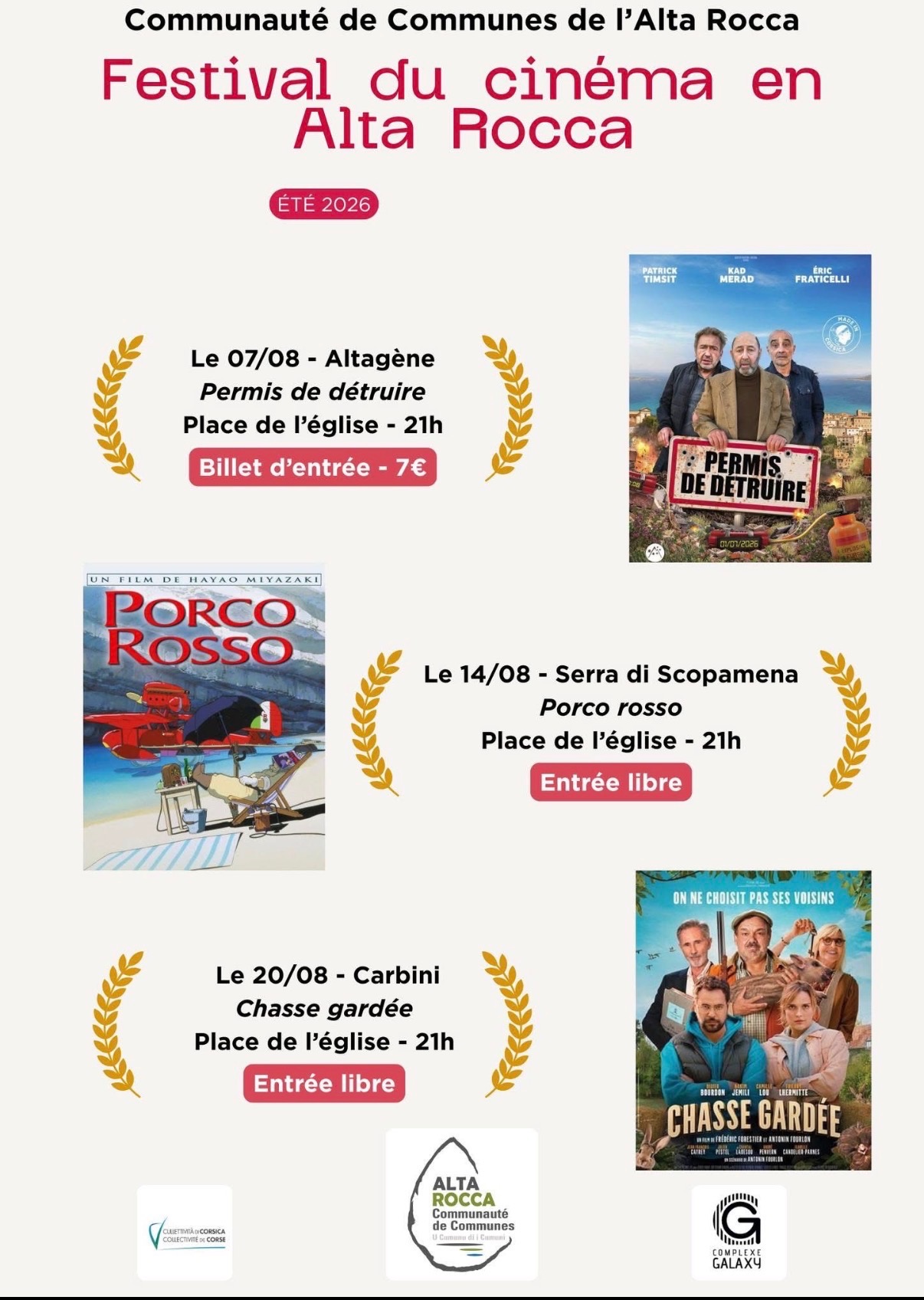 FESTIVAL DU CINEMA EN ALTA ROCCA