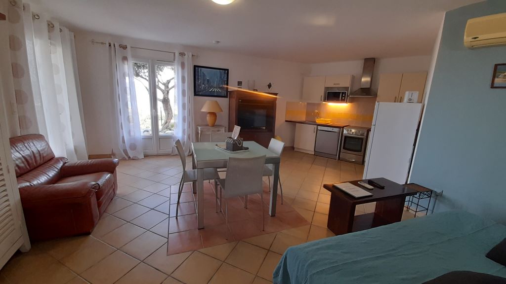  salon/cuisine 30m2 - entièrement équipé et climatisé