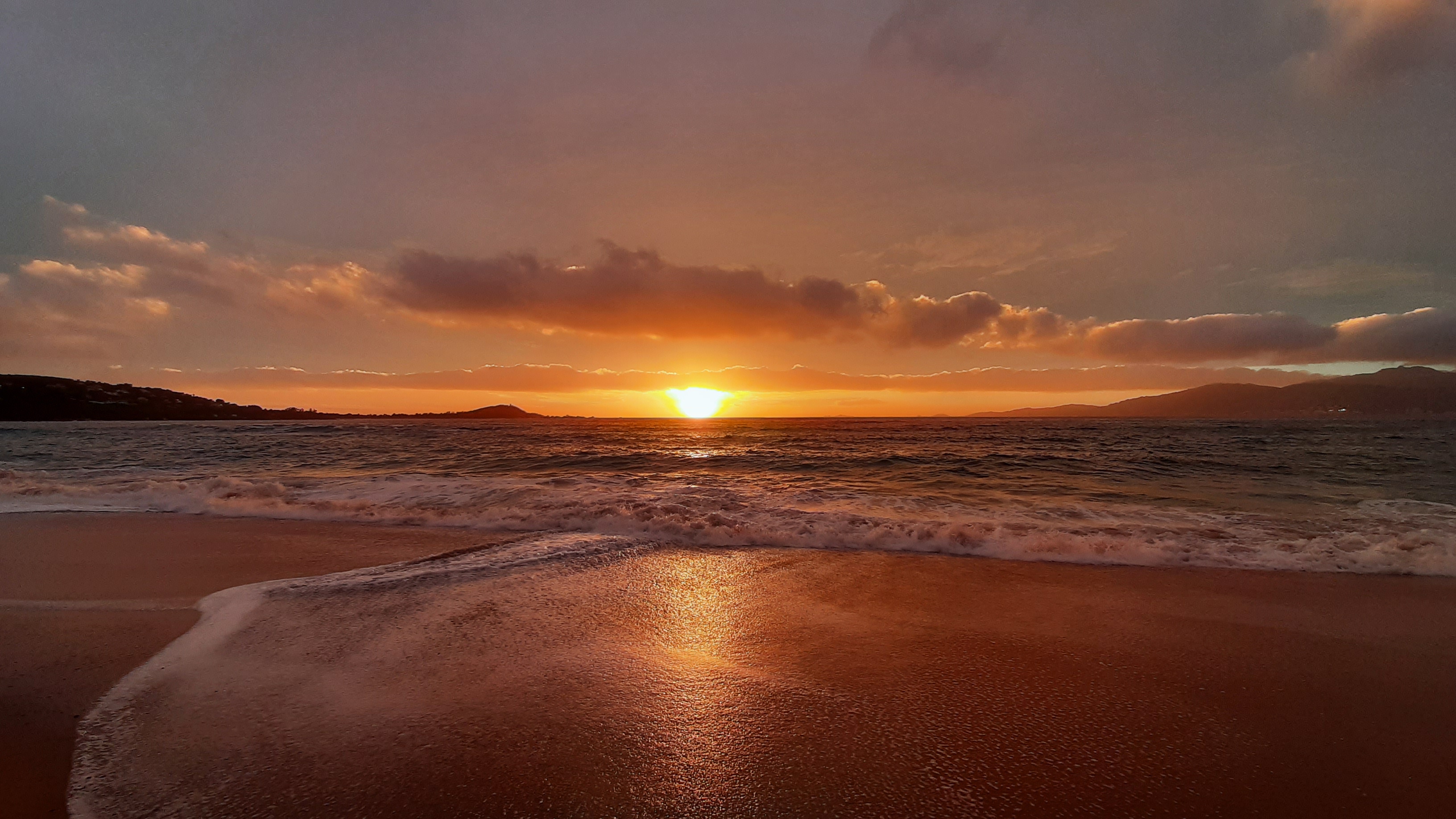  Mer, plage d'Agosta, coucher de soleil