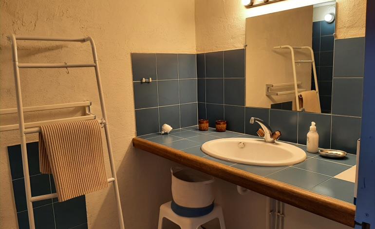 salle d'eau bleue Le Parquier Catherine