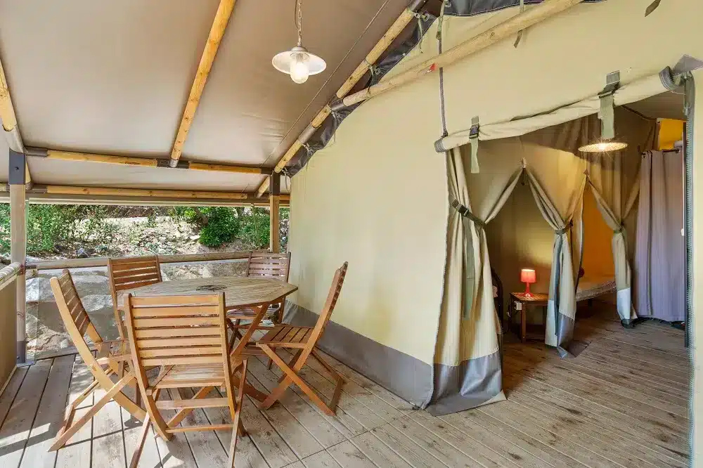  lodge du camping le Damier à Pinattoli