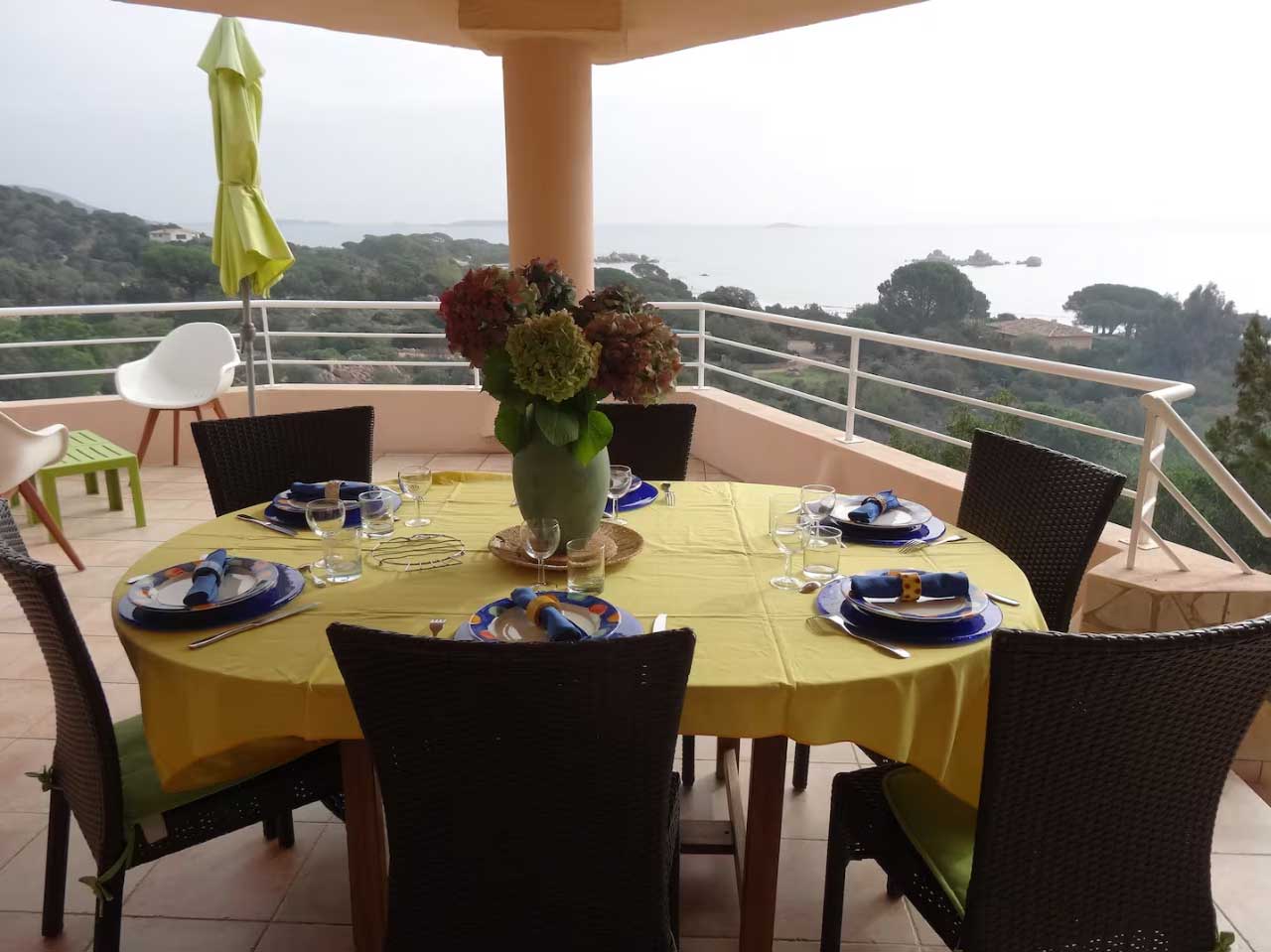  terrasse de la villa blu di mare Palombaggia