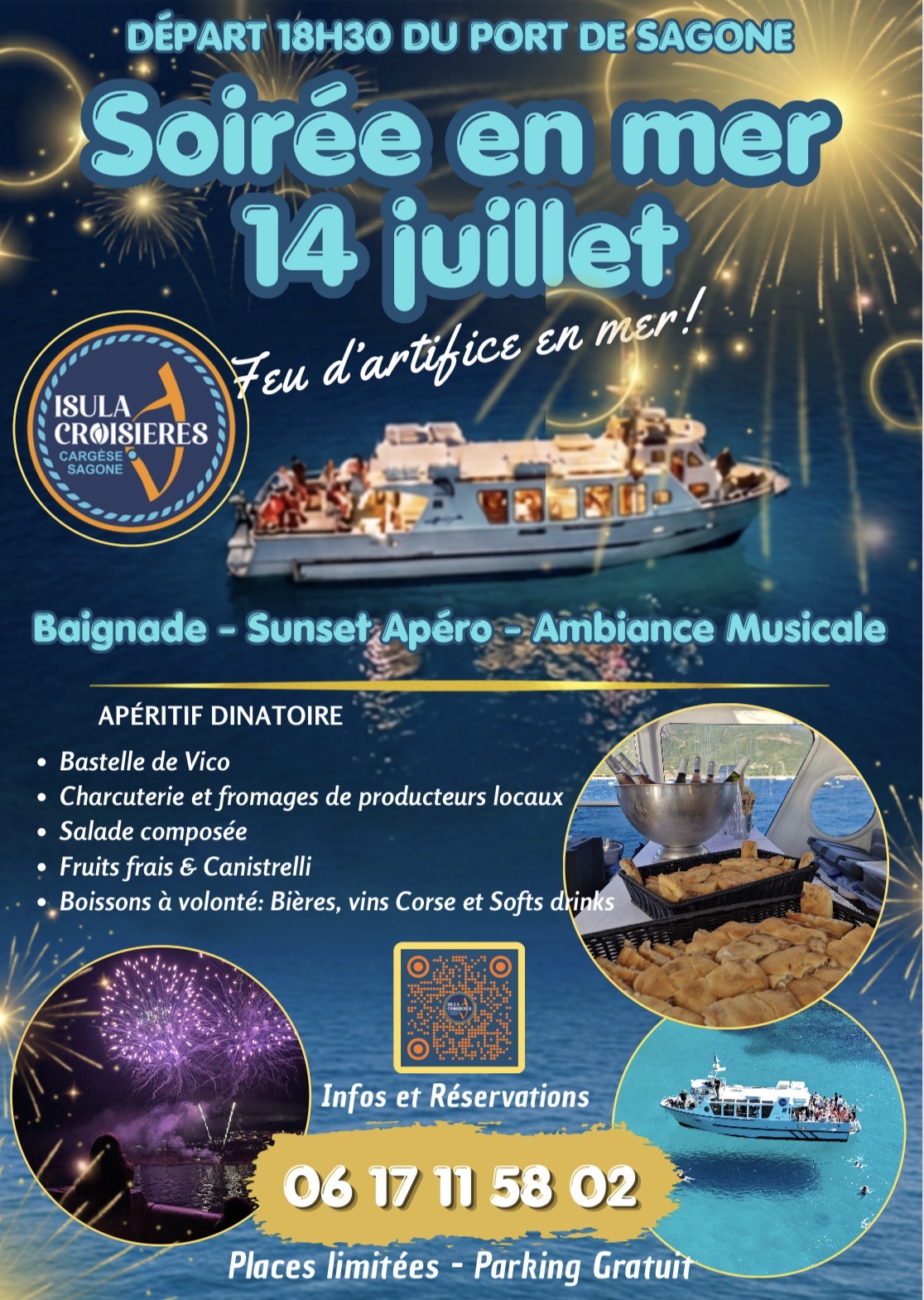 SOIRÉE EN MER FEU D'ARTIFICE
