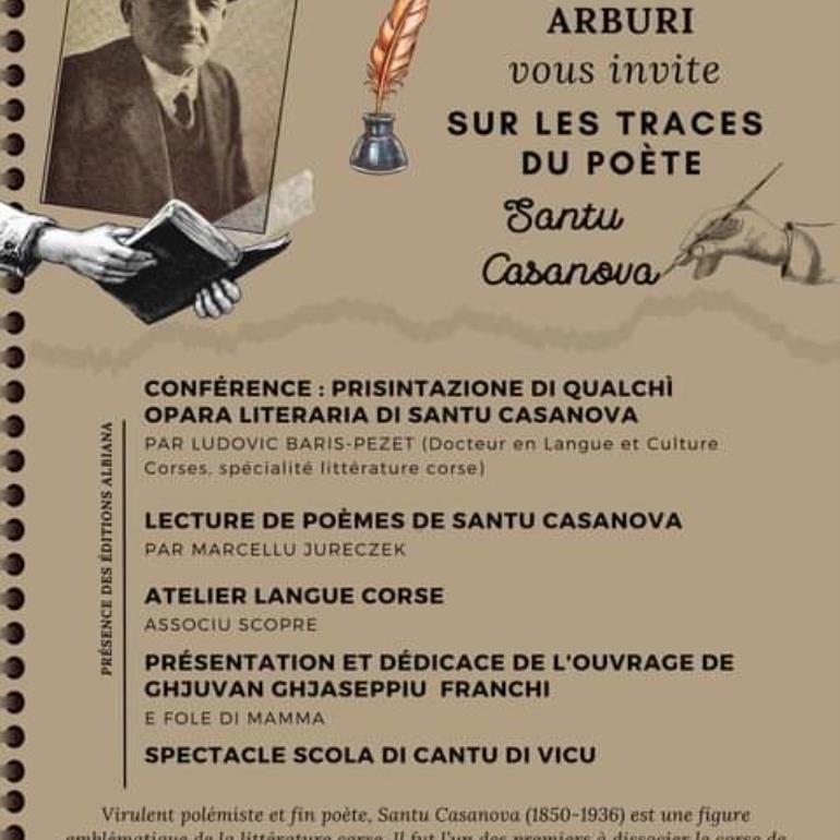 SUR LES TRACES DU POETE SANTU CASANOVA