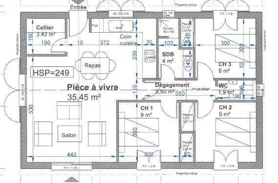  plan Villa DONIA