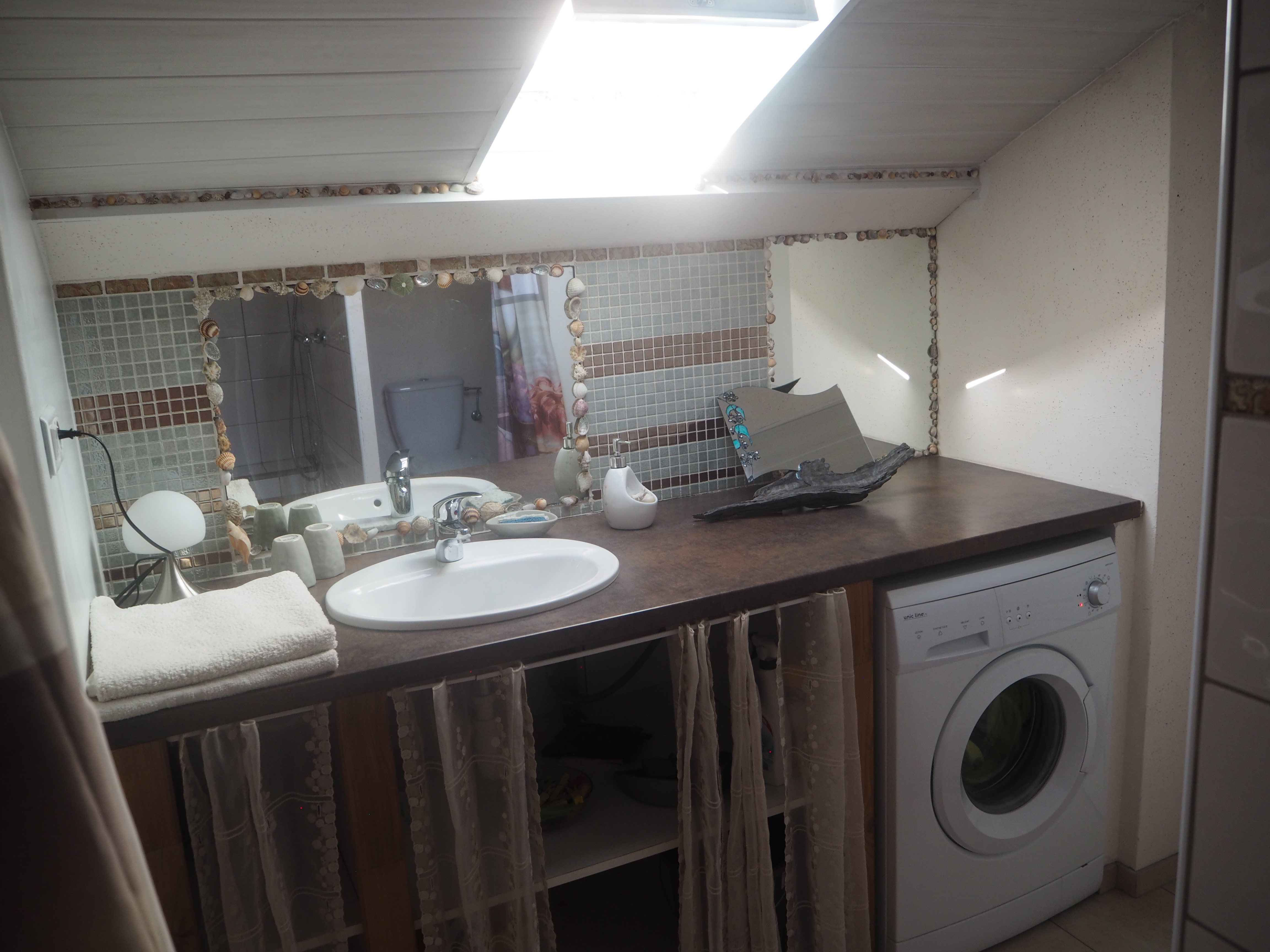  salle d'eau avec lave linge